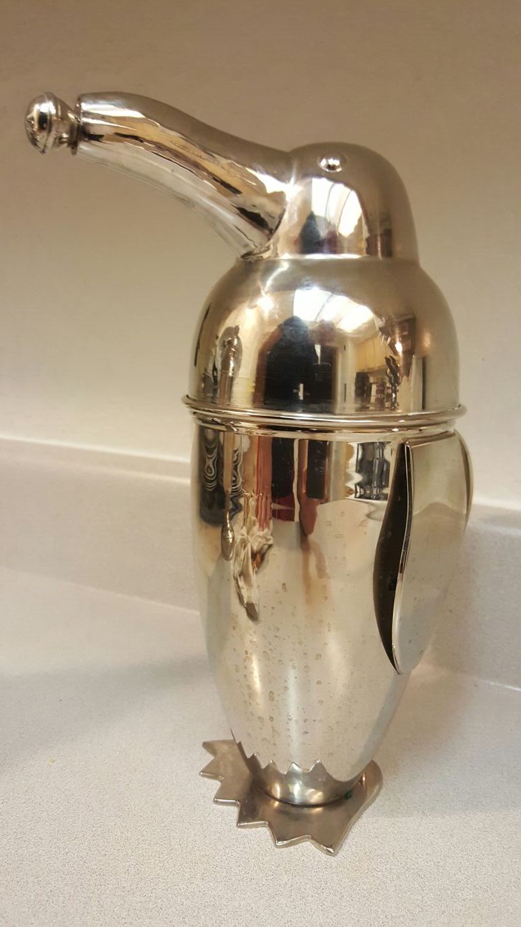 Vintage Penguin Cocktail Shaker