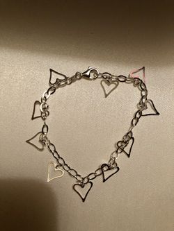 Plata 925 sterling silver bracelet charms hearts 💕