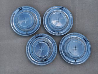 1958 Desoto Original 14" Full Wheelcovers Hubcaps Center Caps Set of 4