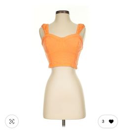 Like New Neon Orange Crop Top Size Small