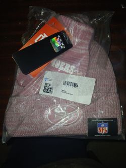 San Francisco 49ers Pink Knit Beanie and Gloves Set