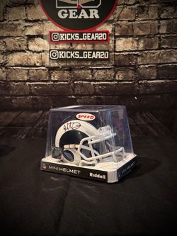 Los Angeles rams nfl mini helment signed