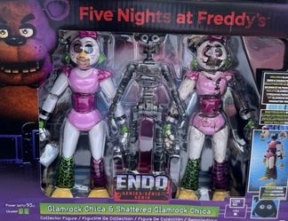 Five Nights at Freddy's Endo Series Wave 3 GLAMROCK CHICA & SHATTERED CHICA FNAF