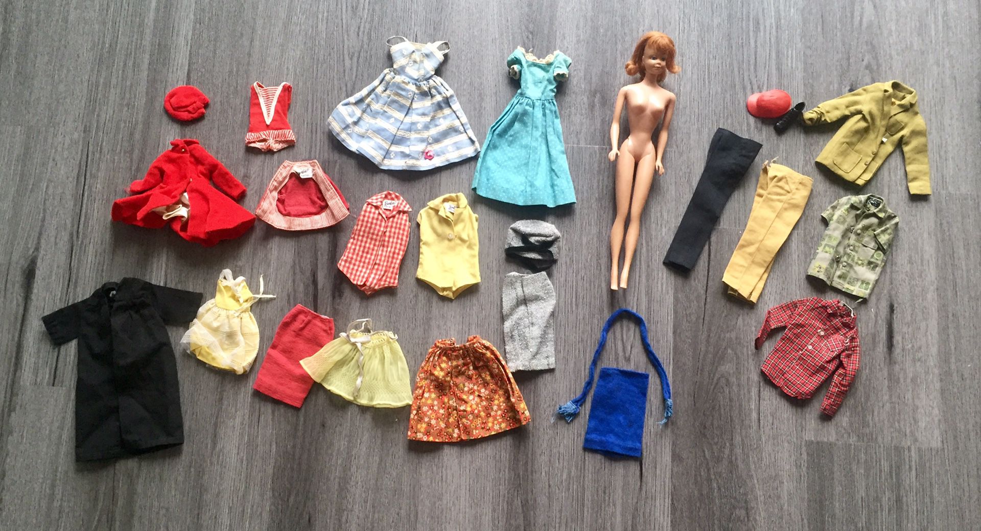 Vintage 1963 Midge Barbie doll 1960’s clothes original Ken clothes and Skipper’s clothes