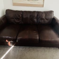 Faux Leather Couch