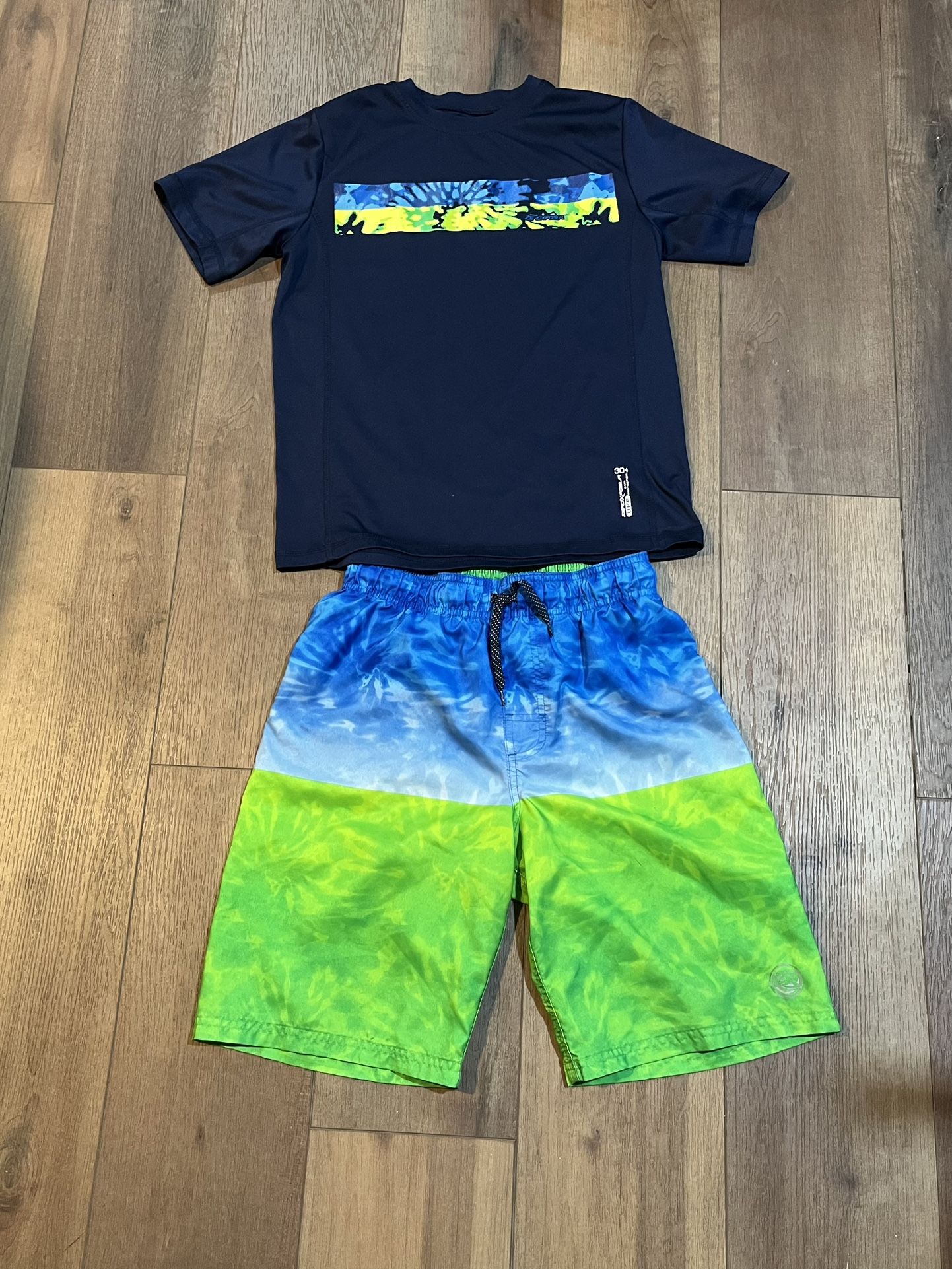 Boys ZeroXposur 2-Piece Rash Guard Swim Set, Size: Large (14/16)