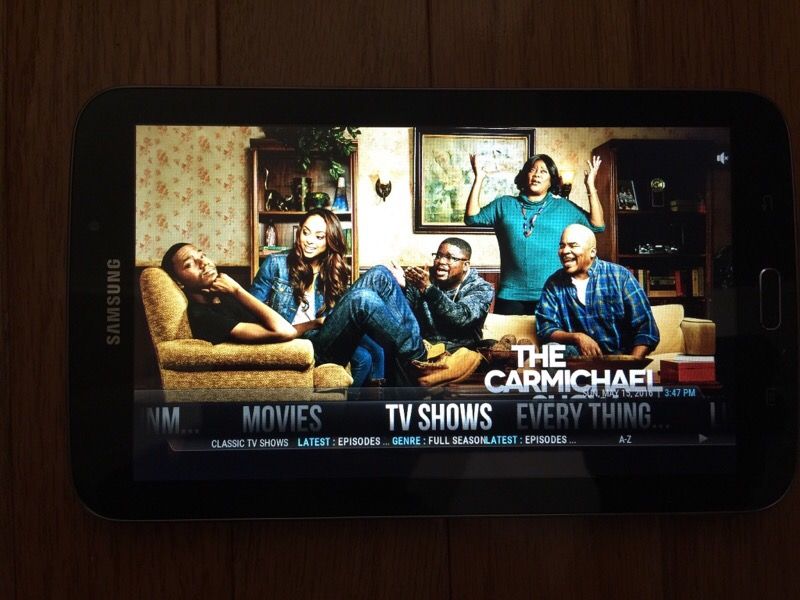 Samsung Galaxy Tab 3 with Kodi