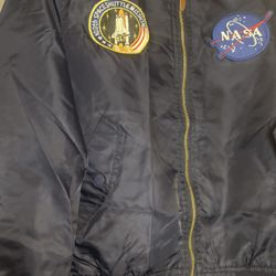 NASA Flight Bomber Jacket Small Blue 