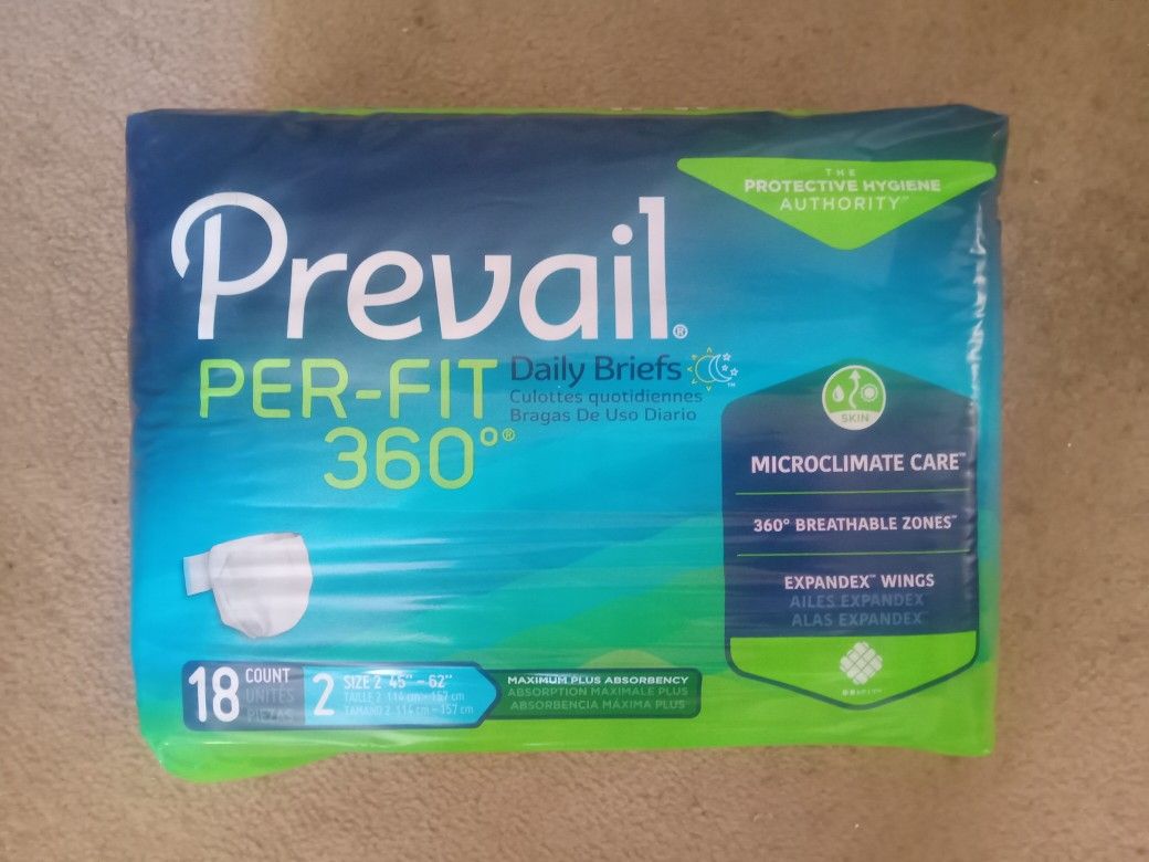 Prevail Diapers 8 Packages