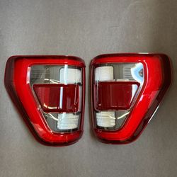 Pair 2021 2022 2023 Ford F150 Rear LED Brake Tail Lights Assembly W/Blind Spot Left Right Side Lamp F-150