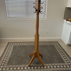 Oak Coat Rack Sturdy 