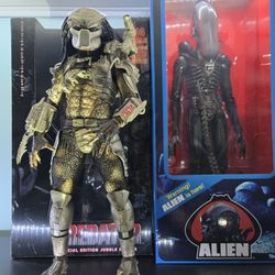 1/4 SCALE PREDATOR AND ALIEN FIGURE NIB FIGURE BIG CHAP