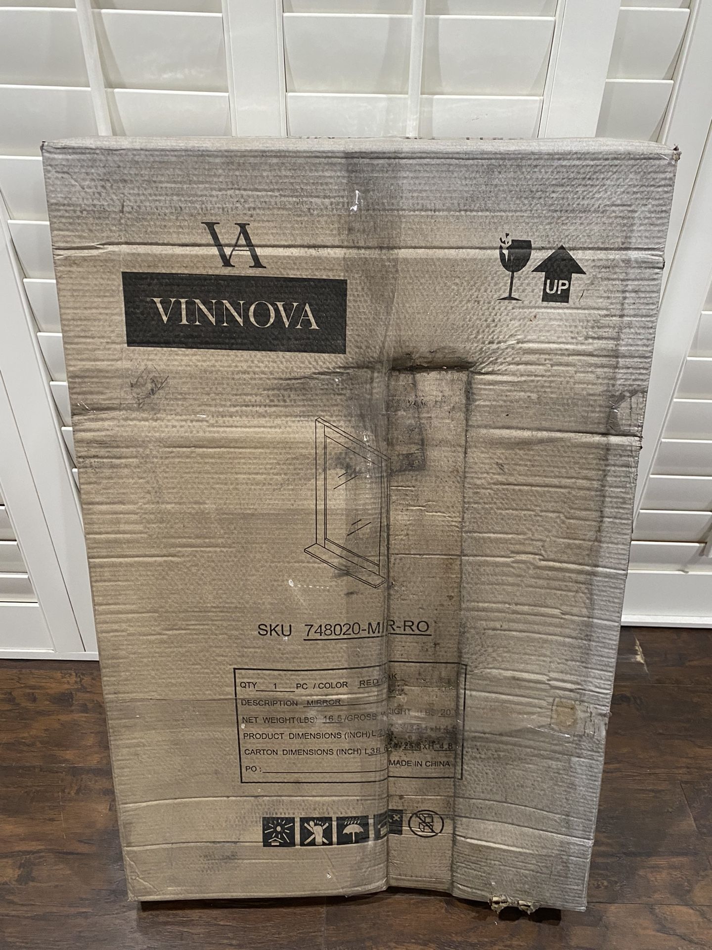 NEW Vinnova Design LIGHT BROWN Premium Bathroom/Vanity Wall Mirror (36