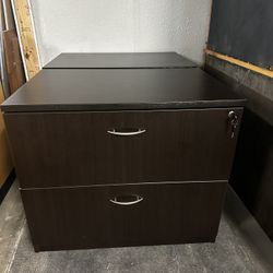 OFFICE/HOME FILE CABINET 2 DRAWERS LATERAL WOODEN FILE 