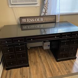 Dark Cherrywood Desk Perfect For Home Office Or Office