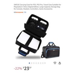 Brand new Carrying Case for PS5, PS5 Pro, Travel Case Suitable for Playstation 5 Discs Digital Edition, Large Capacity Storage Bag for Console, Headse