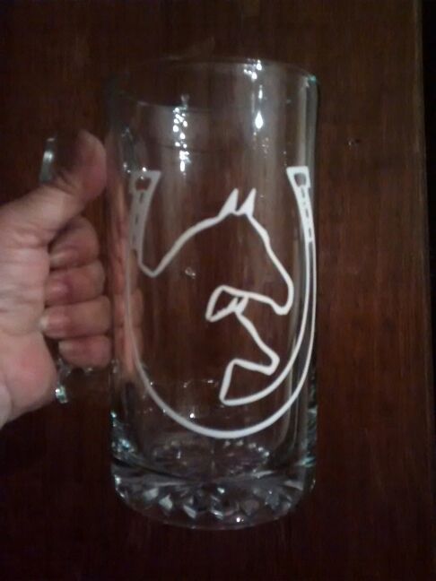 28.5oz glass beer mug