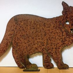Cat - Rusted Metal - Yard Art Decor