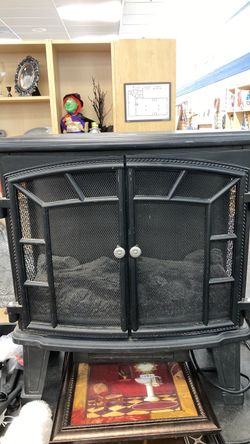 Black Electric Fireplace Stove Heater