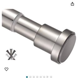 Tension Curtain Rods 27-43 Inches X2 With Curtains