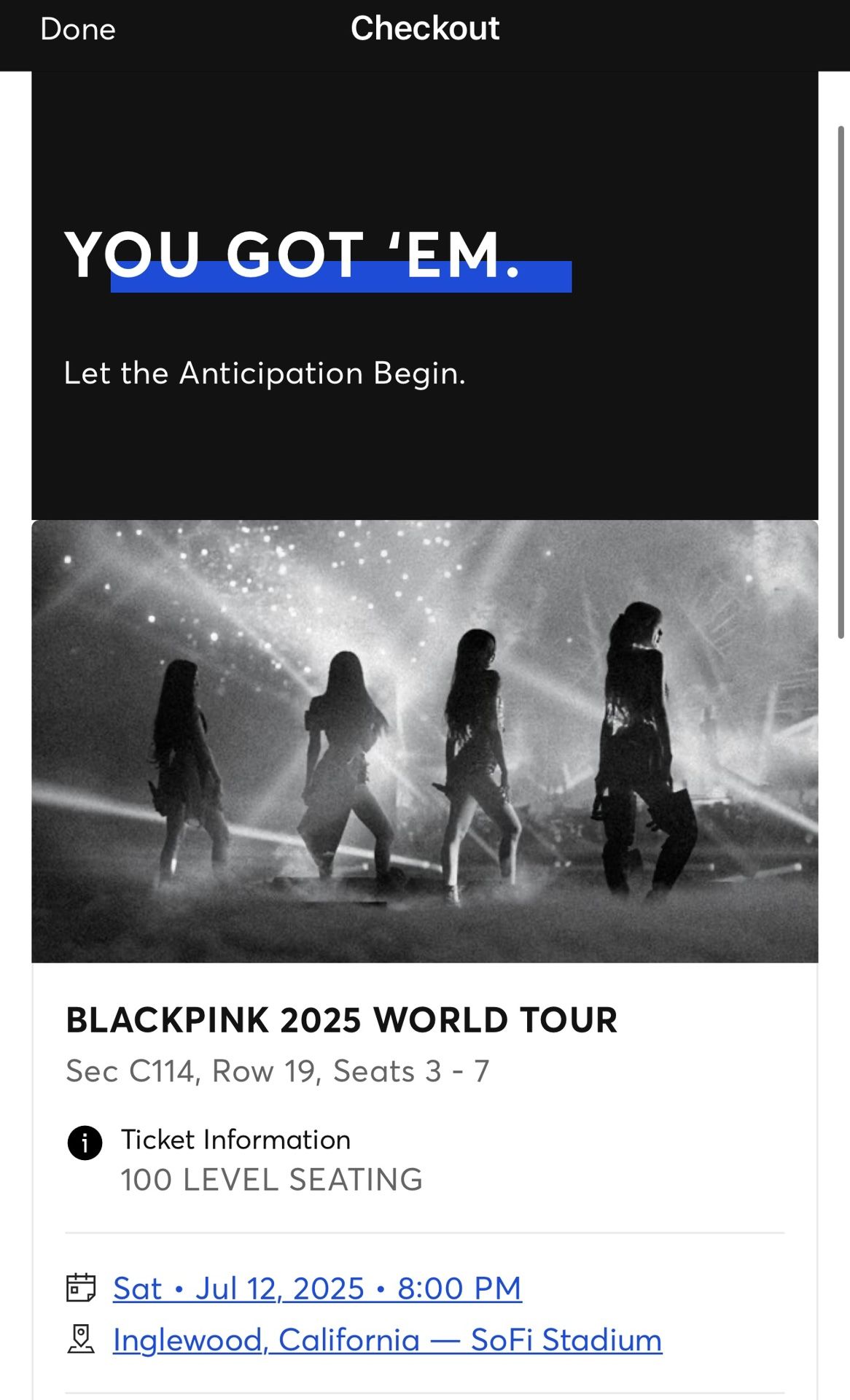 BlackPink Deadline Tour LA tickets
