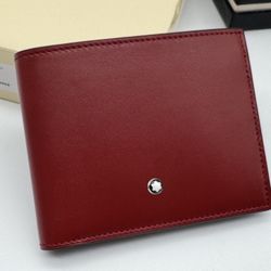 MONTBLANC MEISTERSTUCK RED RUSSET LEATHER 6CC WALLET NEW 100% GENUINE ~$550