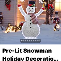 Pre-lit Snowman Christmas Decor