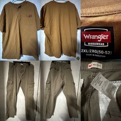 Wrangler Bundle Cargo Pants 36x30 Shirt 2XL
