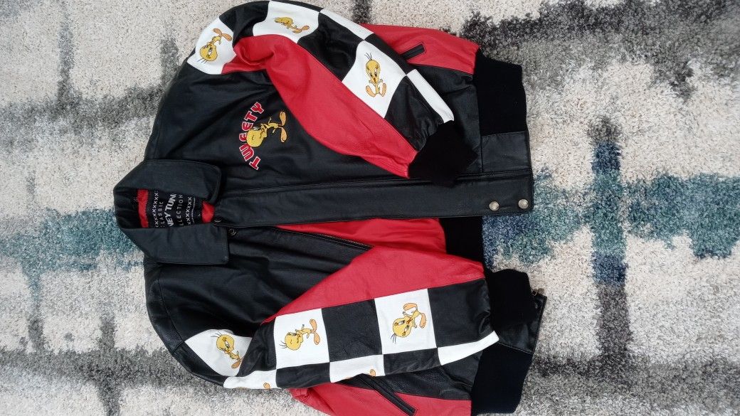 Looney Tunes Classic Collectors Leather Bomber Jacket