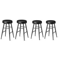 Bar Stools Set of 4. Counter Height Bar Stools, Kitchen Counter Stools, Mid-Century Modern Backless Counter Stools, 24.8-Inch Tall, Kitchen Island Hom