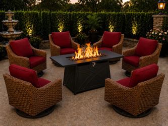 Brand new patio set Fire pit propane