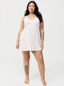 White And Pink Floral Dress
