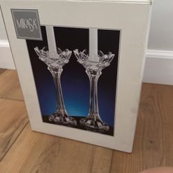 Mikasa Crystal Candle Holders 