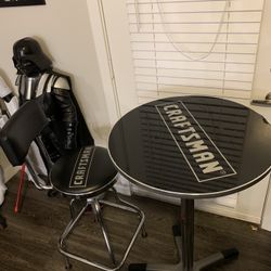 Craftsman Bar Table And Stool
