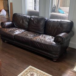 Gently Used Leather Couch
