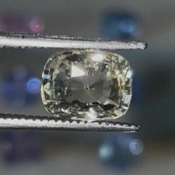 1.75Ct Natural Unheated White/ Light Yellow Sri Lankan Sapphire