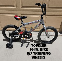16 IN. KIDS BIKE WITH TRAINING WHEELS