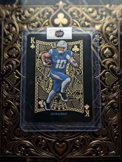 Justin Herbert Custom Blast King of Clubs Card