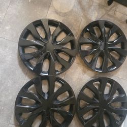 Set Of 4 Hub Caps 17" Black 