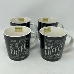 Pfaltzgraff 18 oz. Porcelain Coffee Mugs Set of four. 