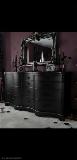 Matte black dresser