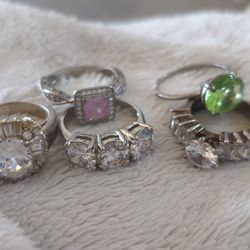 5 SS Gemstone Rings