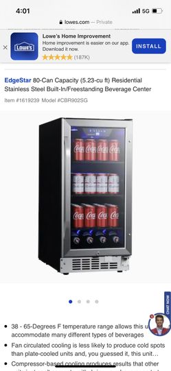 Edgestar Cbr902sg Beverage Center Refrigerator/Cooler