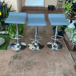 (3 Pcs Gray Bar Stools $59