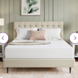 Beautiful 12”in King Size  Cool Memory Foam Mattress. Incredibly Comfortable Perfect For Side Sleepers. $39 Needed To Get It Today