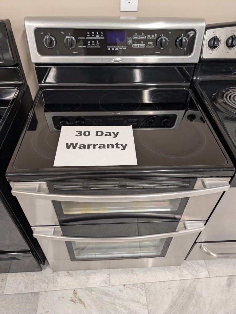 Whirlpool Electric Double Oven Range Stove