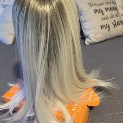 Platinum long Style Wig