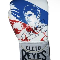 Manny Pacquiao Signed Cleto Reyes 2025 Boxing Hall Of Fame Pac-Man Glove