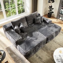 OVIOS 81" Boneless Sofa, Sleeper Couch, No Assembly Required