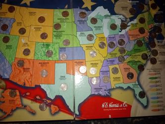 50 State quarter map